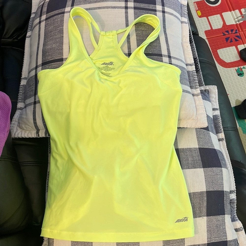 Yellow neon, V neck workout shirt
